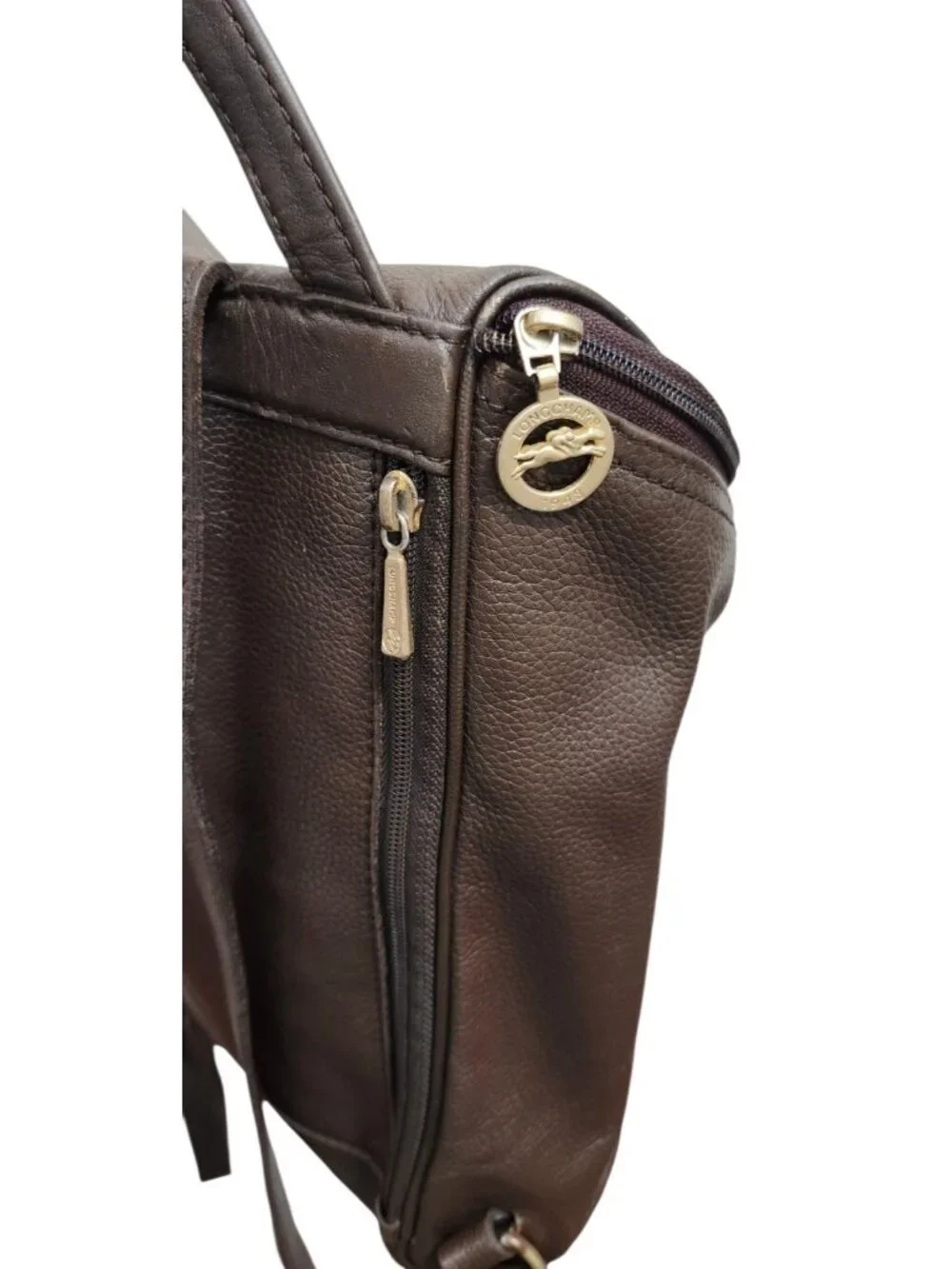 Longchamp Brown Leather Backpack - Picture 8 of 16